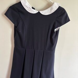 Navy Oscar de la renta Dress with White Collar
